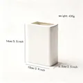 Minimalist white book-shaped ceramic vase showing dimensions 14x10x6.5cm and 430g weight - Small White Book