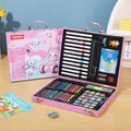 Set artistico rosa da 110 pezzi per bambini con acquerelli e pennarelli in valigetta - Coniglio Spaziale Rosa / Set da 116 pezzi