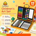 Set da pittura ad acquerello per bambini 99 pezzi in valigetta gialla portatile - Papera gialla / Set da 99 pezzi
