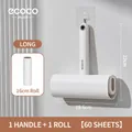 Rodillo quita pelusas blanco con mango largo y recambio de 16cm con 60 hojas - Rodillo Quitapelusas de Mango Largo de 16cm + 1 Rodillo (60 Hojas)