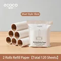 Two-pack of 10cm lint roller refills with 120 sheets total in clear plastic packaging - 10cm Refill Rolls (2 Rolls/120 Sheets)