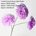 3-Head Fortune Peony Purple