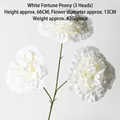 3-Head Fortune Peony White