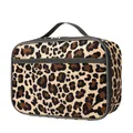 Portable square lunch bag featuring a classic leopard print and durable top handle - Leopard Print