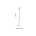 Forchetta da dessert in acciaio inox argentato a forma di foglia, 12,3 cm e peso 7,5 g - Forchetta a Foglia / Piccolo / Argento