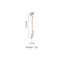 Rose gold leaf handle stainless steel dessert fork measuring 12.3cm and weighing 7.5g - Leaf Fork / Small / Rose Gold
