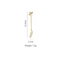 Elegant golden leaf branch dessert fork made of polished stainless steel 12.3cm - Leaf Fork / Small / Gold