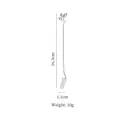 Silver stainless steel leaf shaped fruit fork with Nordic design 16.3cm 10g - Leaf Fork / Large / Silver