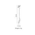 Silver leaf-shaped stainless steel dessert fork, 14cm minimalist creative utensil - Leaf Fork / Medium / Silver