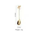 Creative leaf handle gold stainless steel mixing spoon for coffee and dessert - Leaf Spoon / Medium / Gold