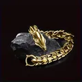 Golden dragon scale cuff bracelet with intricate engraving on dark rock background - 19cm / Two Colors