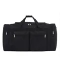 Large black waterproof foldable travel bag with multi-pockets and durable handles - Large / Multi-Pocket Style / Black