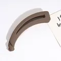 Matte brown banana hair clip with wavy design for elegant ponytail and bun styling - Red Brown