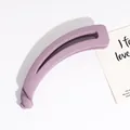 Matte lilac purple banana hair clip with a stylish twist design for women's hairstyles - Light Purple