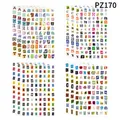 Alphabet Aufkleber-Set im Collagen-Stil mit 4 Bögen bunter Erpresserbrief-Buchstaben - PZ170 Stil (PZ170)