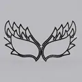Luxury silver wing-shaped eyeglasses frame with black rhinestones for parties - Black Diamond Bride Luxury Mask Fs-j023blk