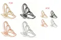 Hollow butterfly hair claw clips in four metallic colors available in 7cm and 4cm sizes - Butterfly Hollow Combination Set / Set / Multicolor Combo