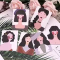 Artistic jewelry display cards with female abstract portraits for earrings packaging - 6x8cm / Goddess Series Mix
