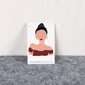 Silver ball stud earrings displayed on elegant portrait card packaging for women - 6x9cm