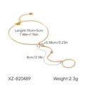 Dimensioni dettagliate del bracciale ad anello in acciaio inossidabile con zirconi - Xz-b20489