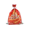 Red Christmas drawstring gift bag with Merry Christmas text and snowflake patterns - Extra Large / Starlight Red