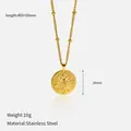 Golden Scorpio zodiac relief pendant necklace made of durable stainless steel - Scorpio