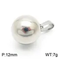 Colante de esfera sólida de acero al titanio pulido espejo plateado de 12mm para joyería DIY - Bola Sólida (KP100735-Z) / 12mm / Plateado