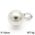 Colgante de bola de acero pulido plata 10mm para hacer joyas - Bola Sólida (KP100731-Z) / 10mm / Plateado