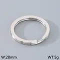 High-quality 28mm stainless steel split key ring accessory for DIY jewelry weighing 5g - Steel Style (KLJ315-Z) / 28mm / Steel