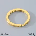 Premium 30mm golden stainless steel split key ring hardware for DIY jewelry making - Gold Style (KLJ395-Z) / 30mm / Gold