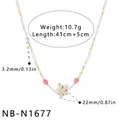 Detaillierte Produktspezifikationen für die Seestern-Perlenkette mit Größen- und Gewichtsinfo - 18K-Gold / Seestern-Anhänger-Stil (NB-N1677)