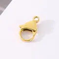 Langlebiger Karabinerverschluss aus 304 Edelstahl mit Gold-Finish für DIY-Schmuckdesigns - 10mm / Gold