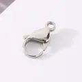 Hochwertiger Karabinerverschluss aus 304 Edelstahl in Silber für DIY-Schmuckherstellung - 10mm / Stahlfarben