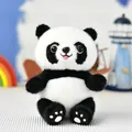 Adorable plush panda toy souvenir with cute expression for kids collection and gifts - Bead Chain Pendant / 15cm Height / Nude Panda