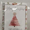 Libro di biglietti regalo di Natale a spirale con albero rosso e testo Merry Christmas - Albero di Natale