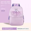 Lila Mädchen Rucksack mit Pailletten-Tutu und Schleife für Grundschülerinnen - Modell 2201 / Lila