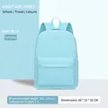 Babyblauer Schulrucksack im Prinzessinnen-Stil für Mädchen von 105-135cm Körpergröße - Modell 2801 / Hellblau