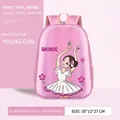 Rosa Schulrucksack mit Ballett-Mädchen-Design für Kinder von 105 bis 135 cm Körpergröße - Rosa