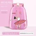 Rosa Kinderrucksack mit Ballett-Motiv für Mädchen mit einer Körpergröße von 105-135cm - Mädchen im roten Kleid