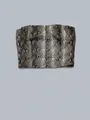 Detail von Schlangenprint-Bandeau-Top mit vertikalen Nähten und engem Schnitt - S / Khaki