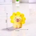 Mini resin capybara figurine in lion costume for desktop decoration and micro landscape - Leo - Capybara