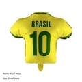 Palloncino in alluminio maglia Brasile giallo e verde per decorazioni mondiali calcio 2026 - Stile Maglia del Brasile