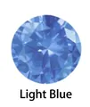 Elegant round brilliant cut light blue gemstone for sparkling fashion rings - US 7 / Rose Gold March Light Blue