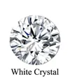 Elegant white crystal stone ring with a brilliant round cut on a minimalist band - US 7 / Rose Gold April White Crystal
