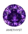 Minimalist sterling silver band featuring a brilliant round-cut deep purple amethyst stone - US 7 / Rose Gold June Amethyst
