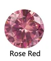 Elegant rose red round brilliant cut gemstone for custom jewelry fashion rings - US 7 / Rose Gold July Rose Red