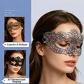 Elegant hot stamping lace masquerade masks in gold, silver, and black colors for parties - 3 Colors Set (Black/Gold/Silver)