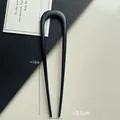 Minimalistische U-vormige zwarte haarspeld met matte afwerking voor dagelijks gebruik - Zwart