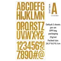 Set di adesivi con lettere e numeri in lamina d'oro da 3 pollici per decorazioni per feste - Grande Stile Lettere E Numeri In Foglia d'Oro