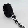 Elegant black musical note lace ribbon with hollow stave pattern for gift wrapping - Bagged Without Core / Size 10 / Black